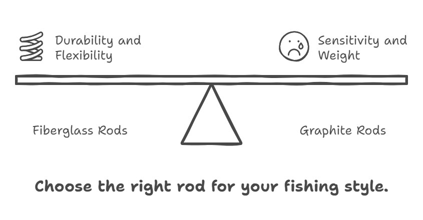 Fiberglass vs. Graphite Fishing Rods: Key Differences and Considerations